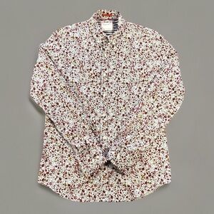 Denim & Flower Ricky Singh Floral Button Down Shirt Mens M Boho Retro